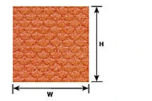 570-91651 Plastruct Sheet Scalloped Tile Red .250