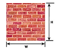 570-91612 Plastruct Sheet Rough Brick .400" Red