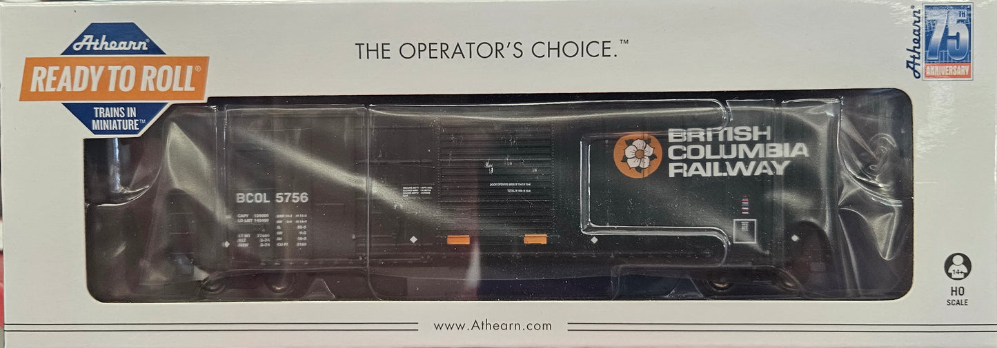 ATH71018 Athearn HO 50' Box Car, BC Rail #5756