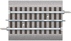434-612025 Lionel 4 1/2" Straight 3-Rail FasTrack