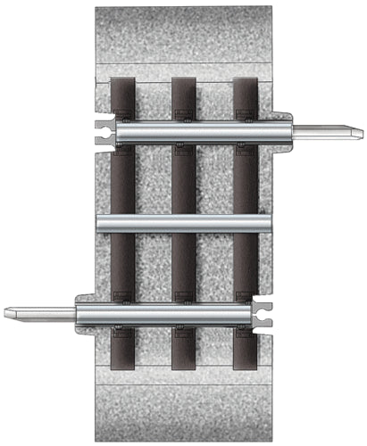 434-612073 Lionel 1 3/8" Straight 3-Rail FasTrack