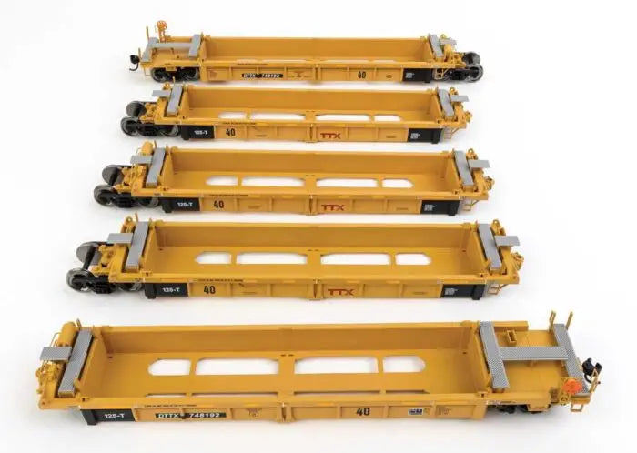 910-55668 Walthers HO 40' 5-Unit Well Car -- TTX # 748192