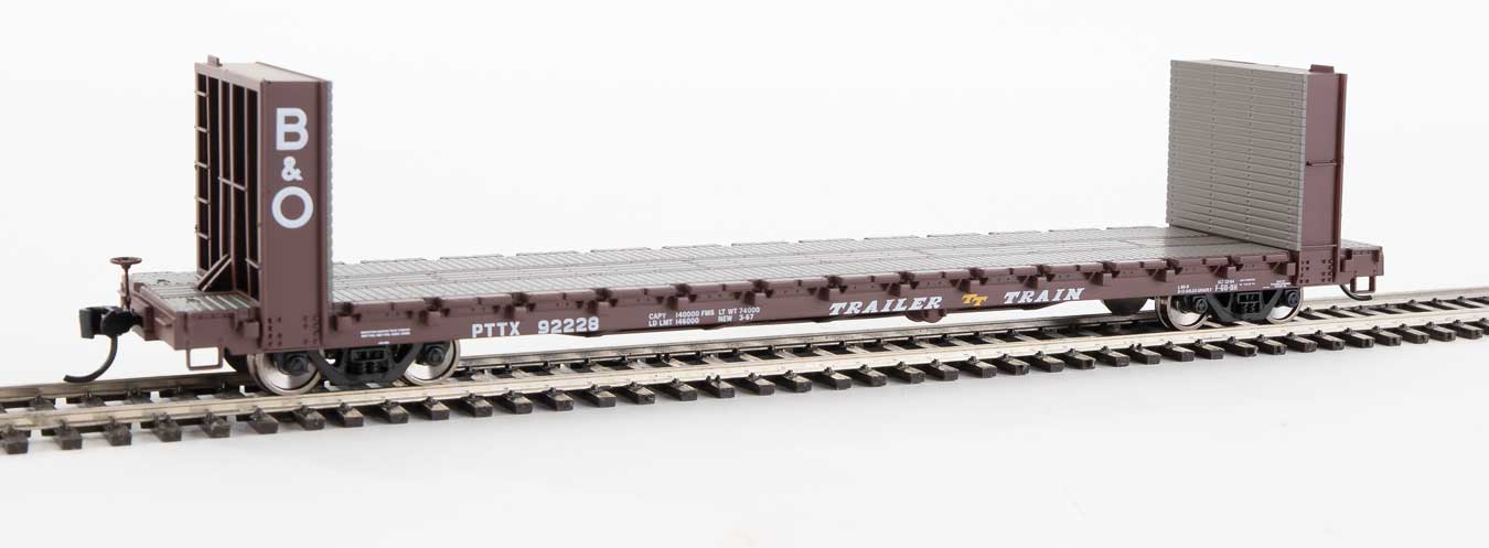 910-5813 Walthers HO 60'PS Bulkhead Flatcar -- B&O #92228